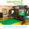 Image of what your golf simulator set up will look like with the golf in a box 2